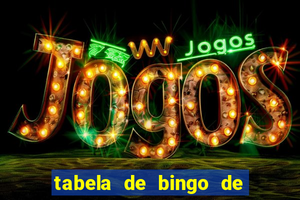 tabela de bingo de 1 a 100